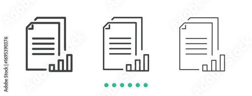 Analysis data icon. Thin line icon vector