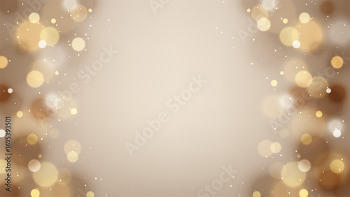 background abstract luxury bokeh gold glitter light sparkle festive elegant bright celebration shiny luminous design texture beige tan glamour glowing illumination radiant blur glow chic