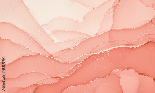 Soft Coral Iridescent Watercolor Gradient