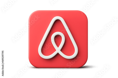 Airbnb logo icon with stylized “A” in heart-shaped loop—symbolizing travel, community, and belonging in modern hospitality and shared economy branding.