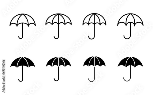 Umbrella icon set. umbrella sign icon