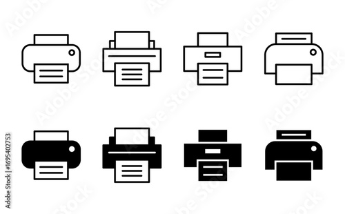 Print icon set. printer icon vector.