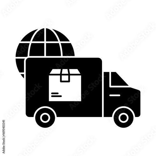 Logistics Icon for freight transportation, shipment delivery, and distribution management for smooth business operations and product delivery.