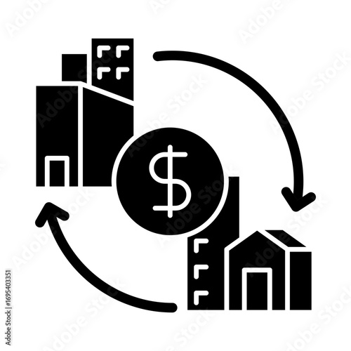 B2B Icon for business-to-business connections, corporate exchanges, and partnership opportunities for business growth and efficiency.