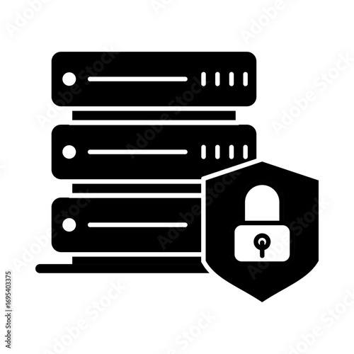 Data Security Icon for digital protection, encryption, and cybersecurity measures to safeguard business information and privacy.