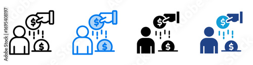 Brokerage icon set multiple style collection