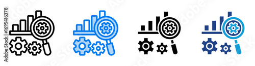 Due diligence icon set multiple style collection