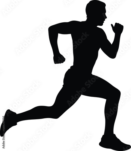 Silhouette of a man running