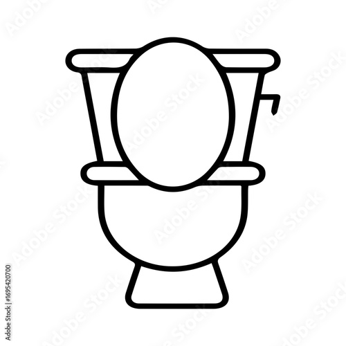 Toilet Outline Illustration