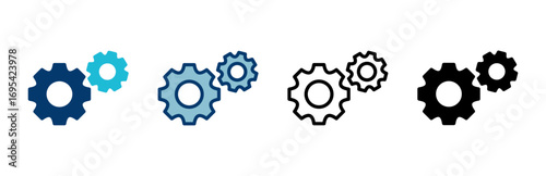 setting Icon vector isolated on white background. setting vector icon. Cog settings Icon Symbol. Gear