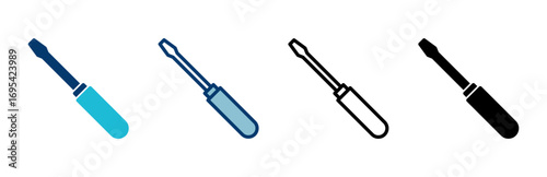 Screwdriver icon vector isolated on white background. Screwdriver vector icon