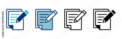 Note icon vector isolated on white background. Taking note icon vector. Edit line icon. Document write. Content writing