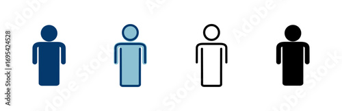 Man icon vector isolated on white background. male icon vector. human symbol