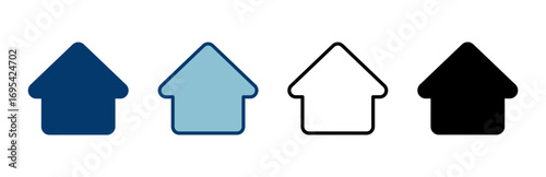 Home icon vector isolated on white background. House vector icon. Address