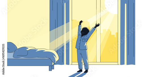 Embracing The Morning Light: Reaching For A Brand New Day With Sunshine