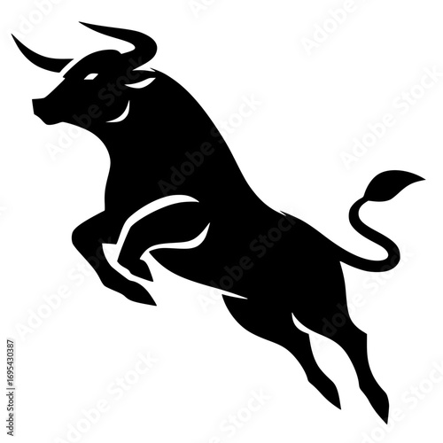 Silueta de logotipo de salto de toro