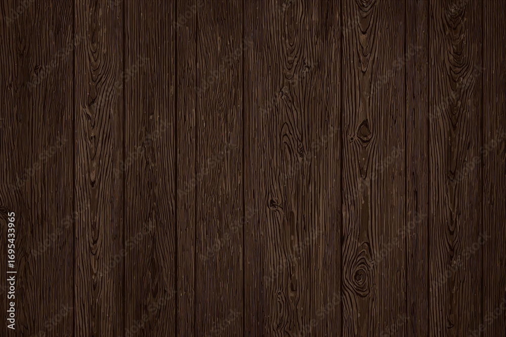 Fototapeta premium Dark brown wooden planks. Close-up texture