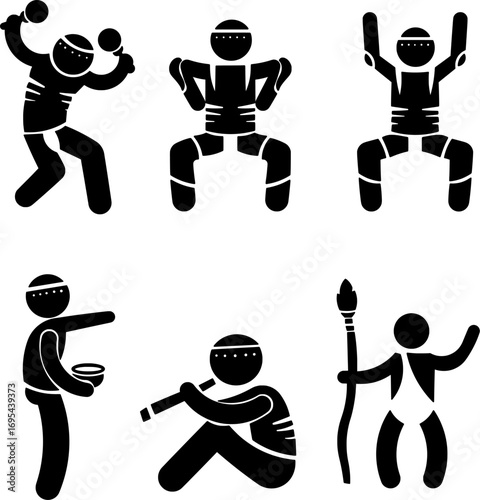Tribal and Native People Pictograms