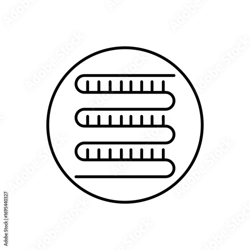 Condenser coil vector icon set collection. Condenser coil simple linear illustration for web and app..eps