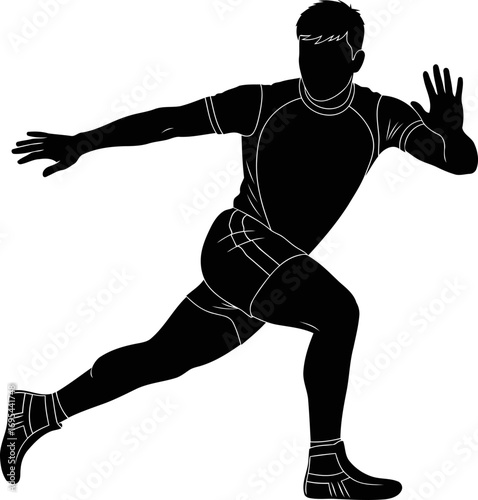 athlete silhouette exploding speed, unstoppable power, peak performance, isolated on transparent background