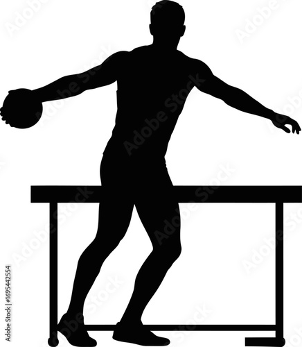 discus thrower silhouette power, precision, and the athleticism of a champions throw, isolated on transparent background