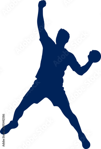 dynamic silhouette of a jubilant athlete celebrating victory, effortless grace, and peak performance, isolated on transparent background