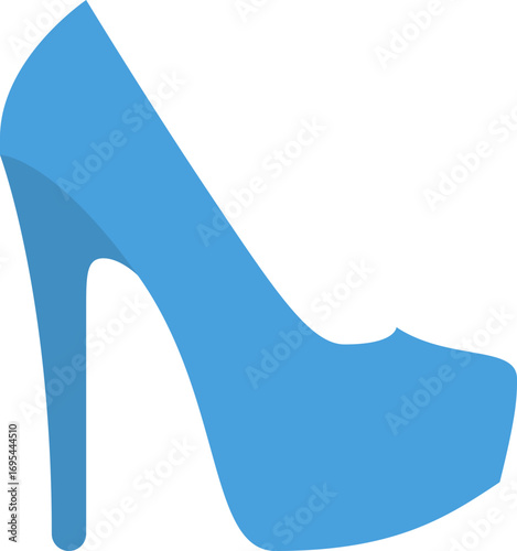Stylish Blue High Heel Shoe