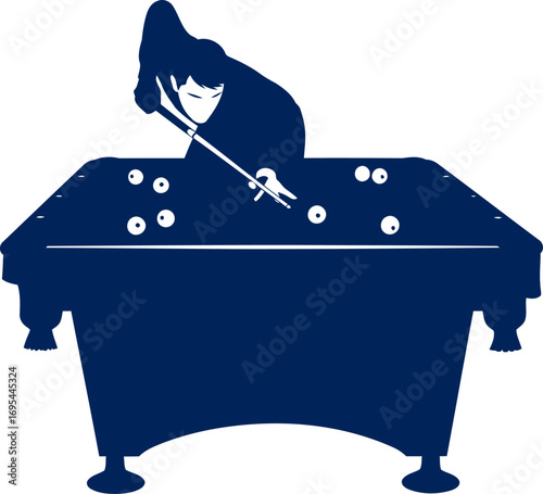 the pool sharks focus strategic shot, midnight game, and the quest for victory, isolated on transparent background