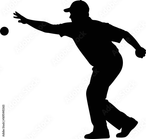 the strategic bowler precision, power, and the perfect throw, isolated on transparent background