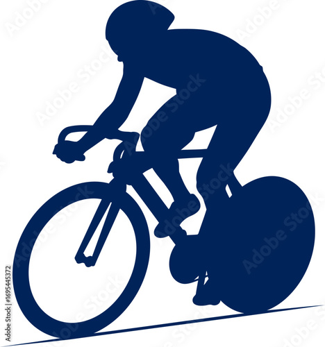track cycling silhouette speed, power, and the pursuit of victory, isolated on transparent background