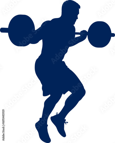 weightlifting silhouette power, strength, and the pursuit of peak performance, isolated on transparent background