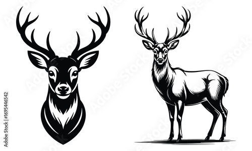 deer silhouette vector