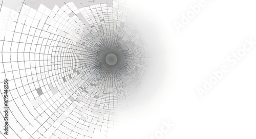 Abstract Geometric Tunnel Design with Square Tiles