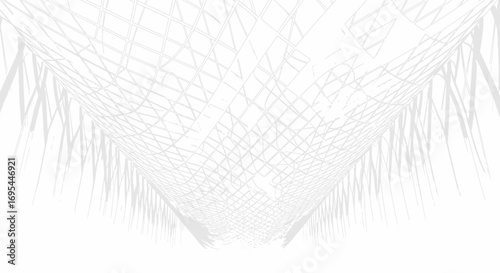 Abstract Architectural Framework: Intersecting Lines and Structural Support