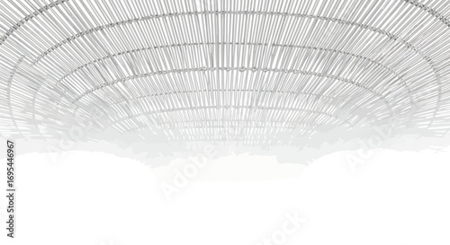 Abstract Architectural Structure with Arched Lines and Subtle Shading