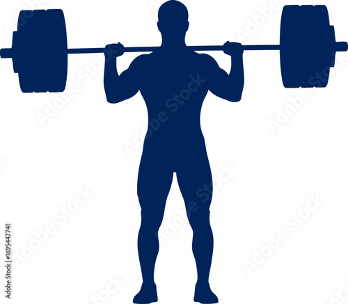 weightlifter silhouette the silent strength, unwavering focus, and pure power of a champion, isolated on transparent background