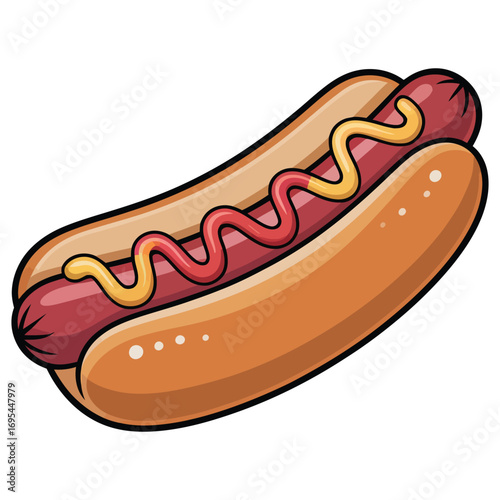 hot dog with mustard