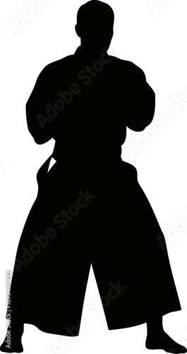 aikido master the silent strength of a focused mind, embodying grace and inner peace, isolated on transparent background