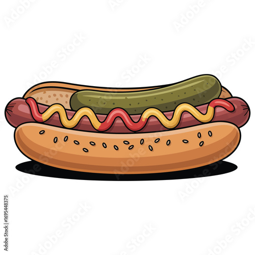 hot dog vector illustration
