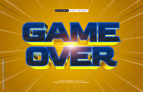 game over editable text effect