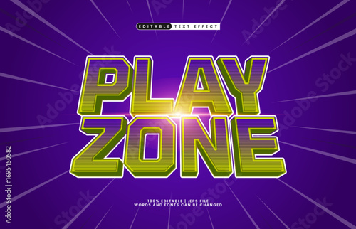 play zone editable text effect