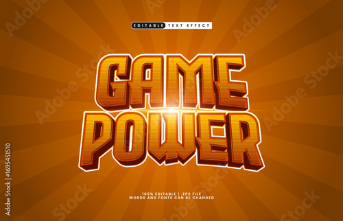 game power editable text effect