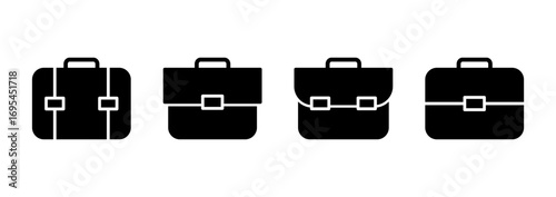 Briefcase icon vector. suitcase sign and symbol. luggage symbol.