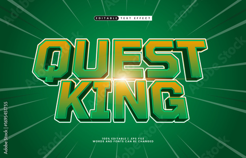 quest king editable text effect