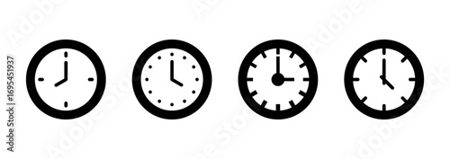Clock icon vector. Time sign and symbol. watch icon