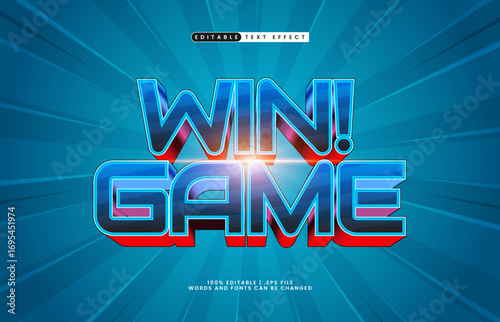 win game editable text effect