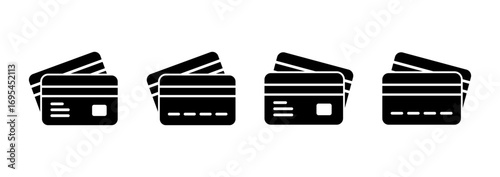 Credit card icon vector. Credit card payment sign and symbol