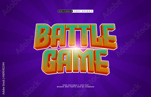 battle game editable text effect