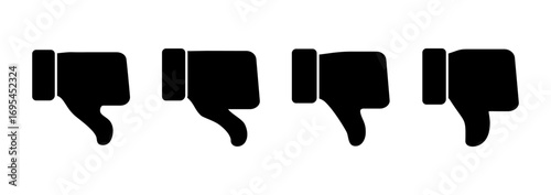 Dislike icon vector. dislike sign and symbol. Hand with thumb down
