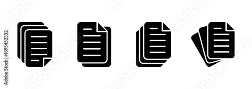 Document icon vector. Paper sign and symbol. File Icon